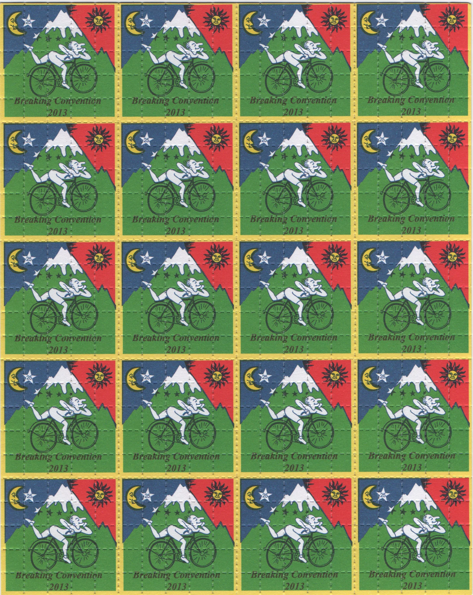 Breaking Convention 2013 Bike Ride Blotter Art