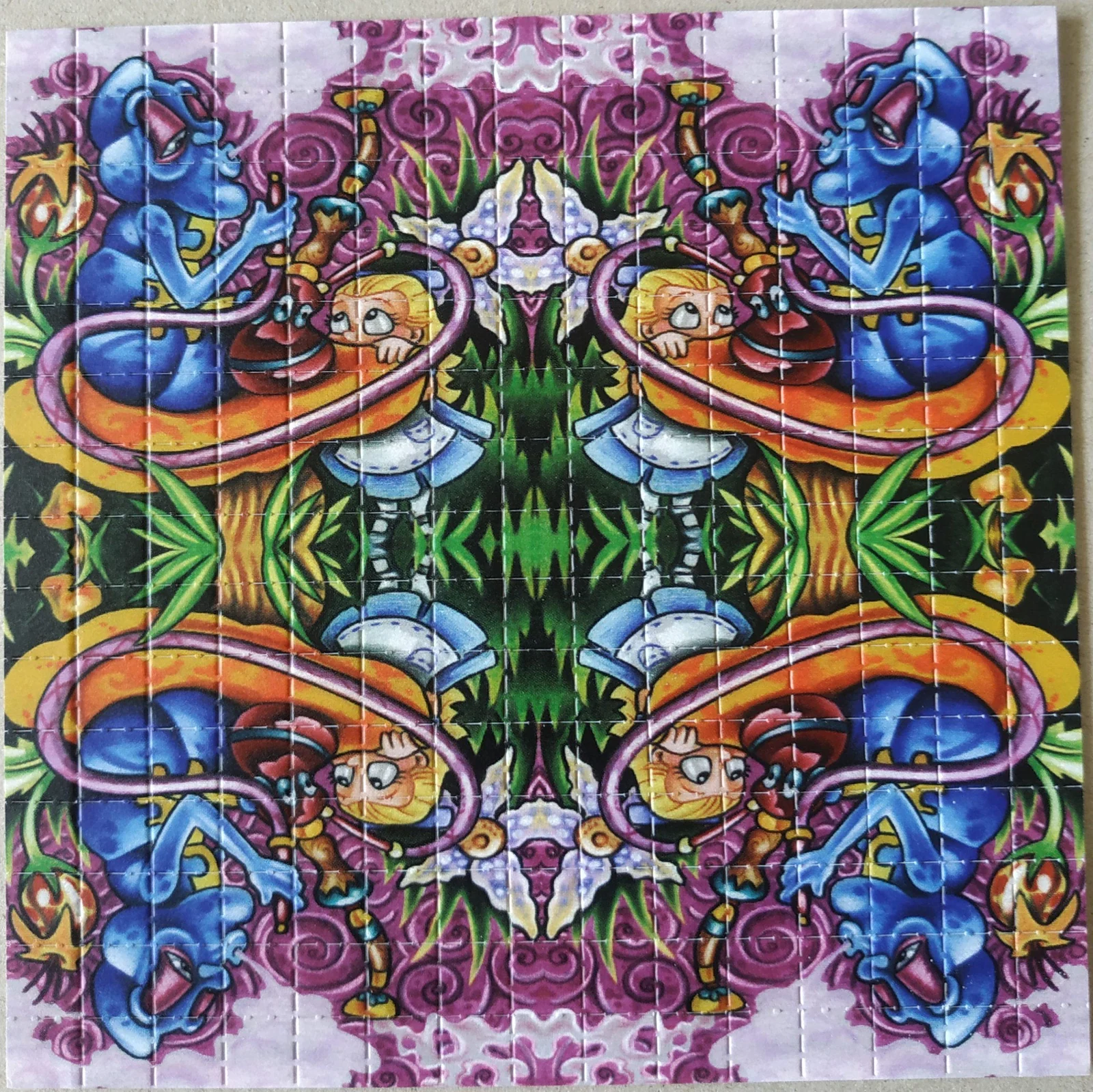 Smoking Caterpillar Blotter Art